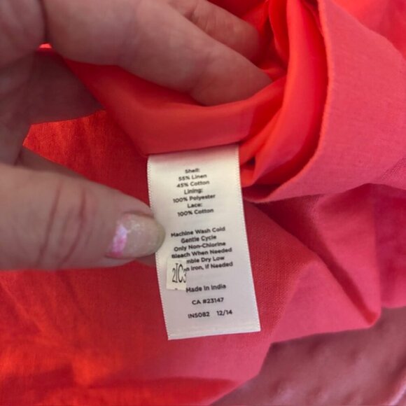 Talbots Sleeveless Linen Shift Dress - Size 8 - Picture 6 of 6